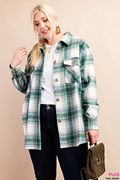 Plaid Flannel Shirt Jacket