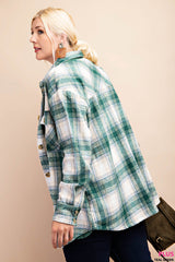 Plaid Flannel Shirt Jacket