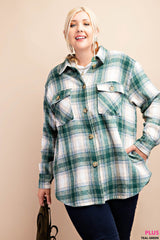 Plaid Flannel Shirt Jacket