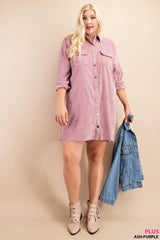 Corduroy Shirt Dress