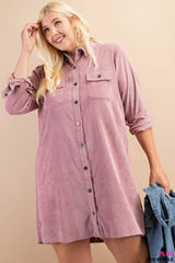 Corduroy Shirt Dress