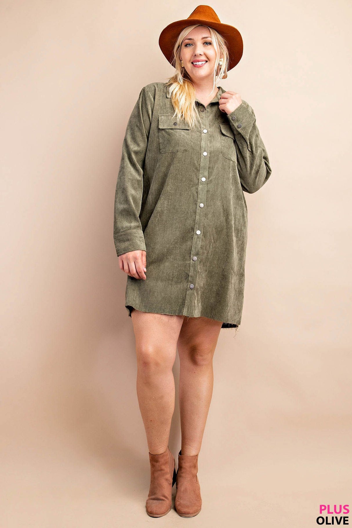 Corduroy Shirt Dress