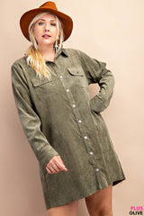 Corduroy Shirt Dress