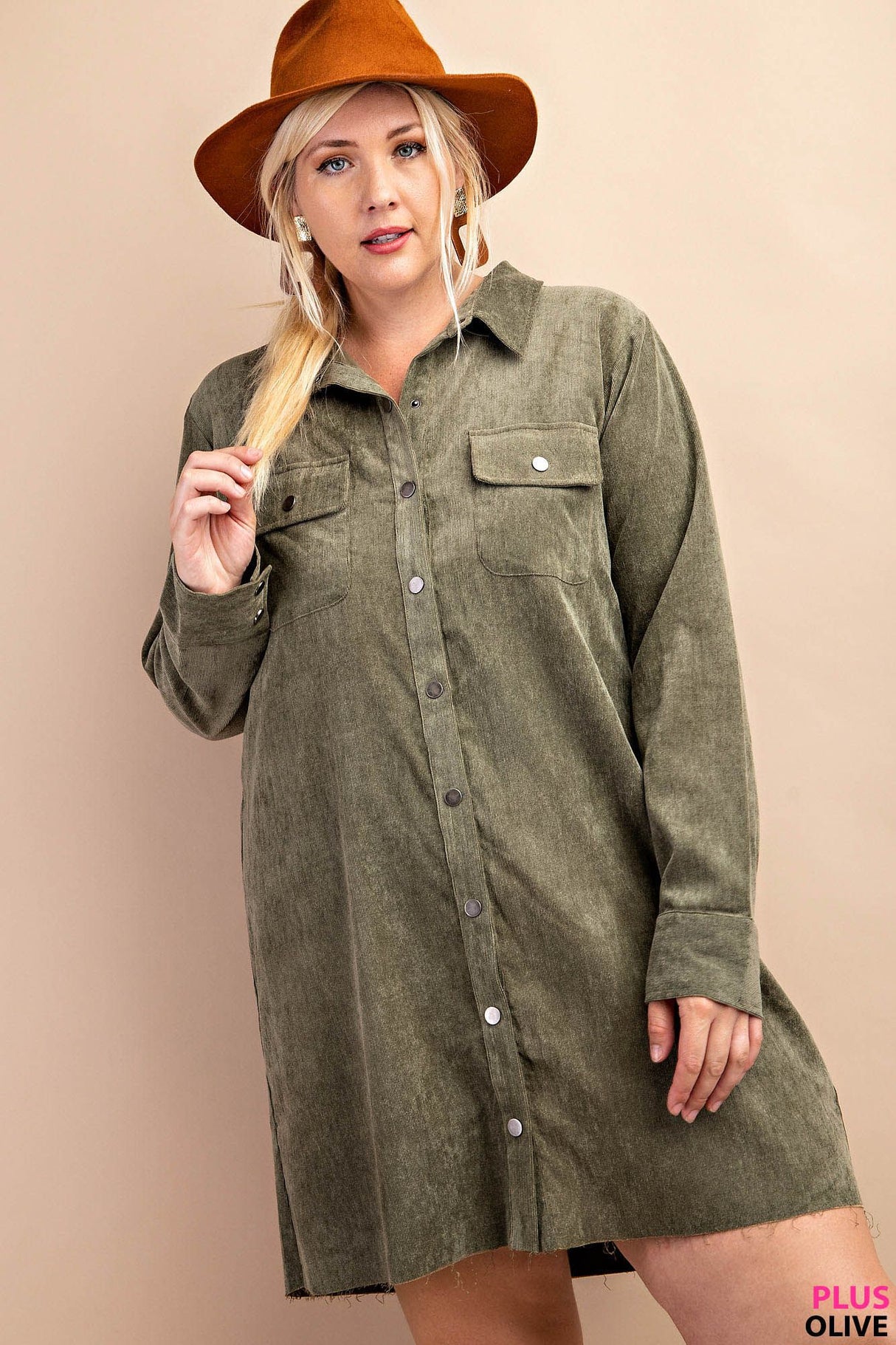 Corduroy Shirt Dress