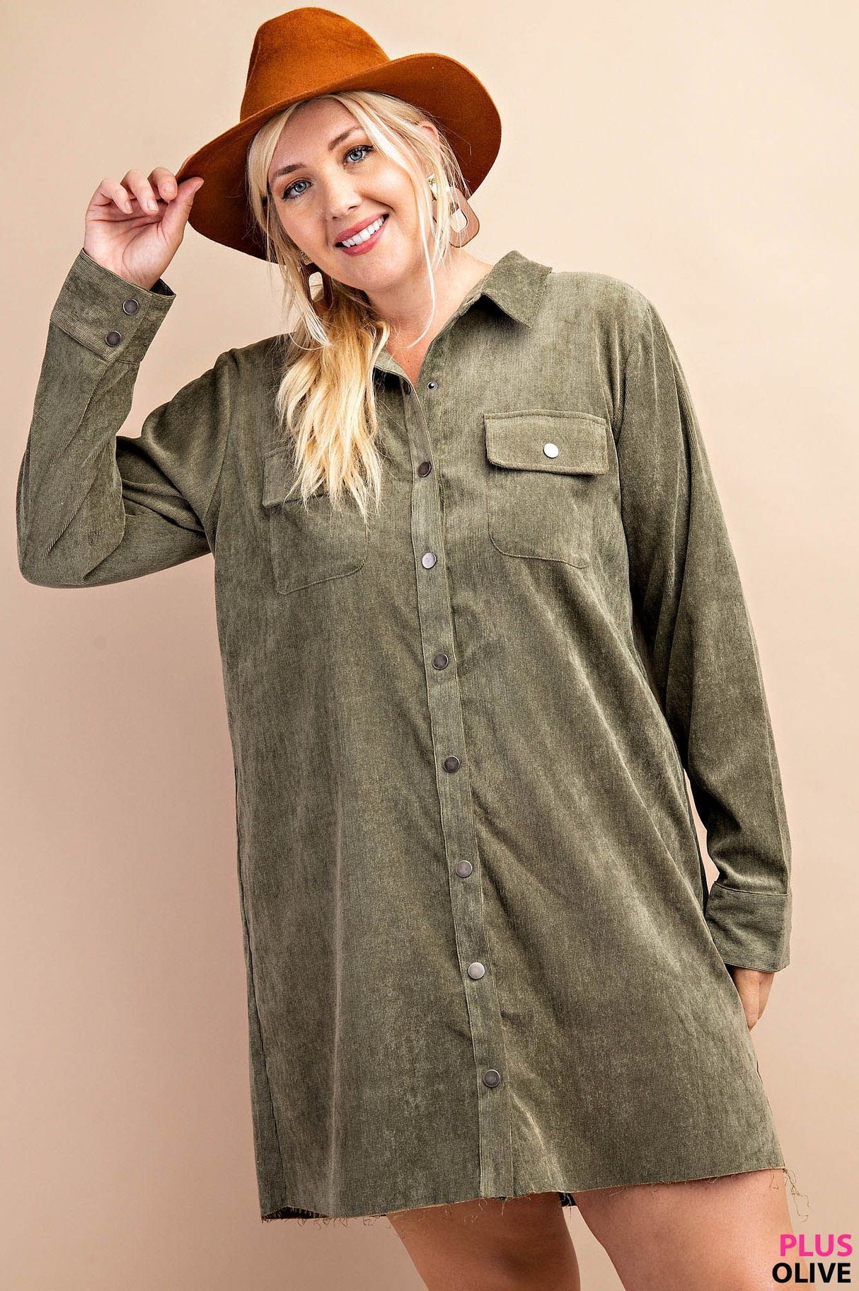 Corduroy Shirt Dress