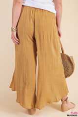 Loop Stripe Tie Front Pants