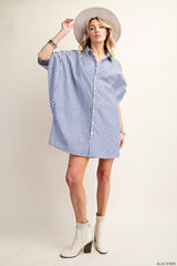 Oversized Button Down Shirt Dress