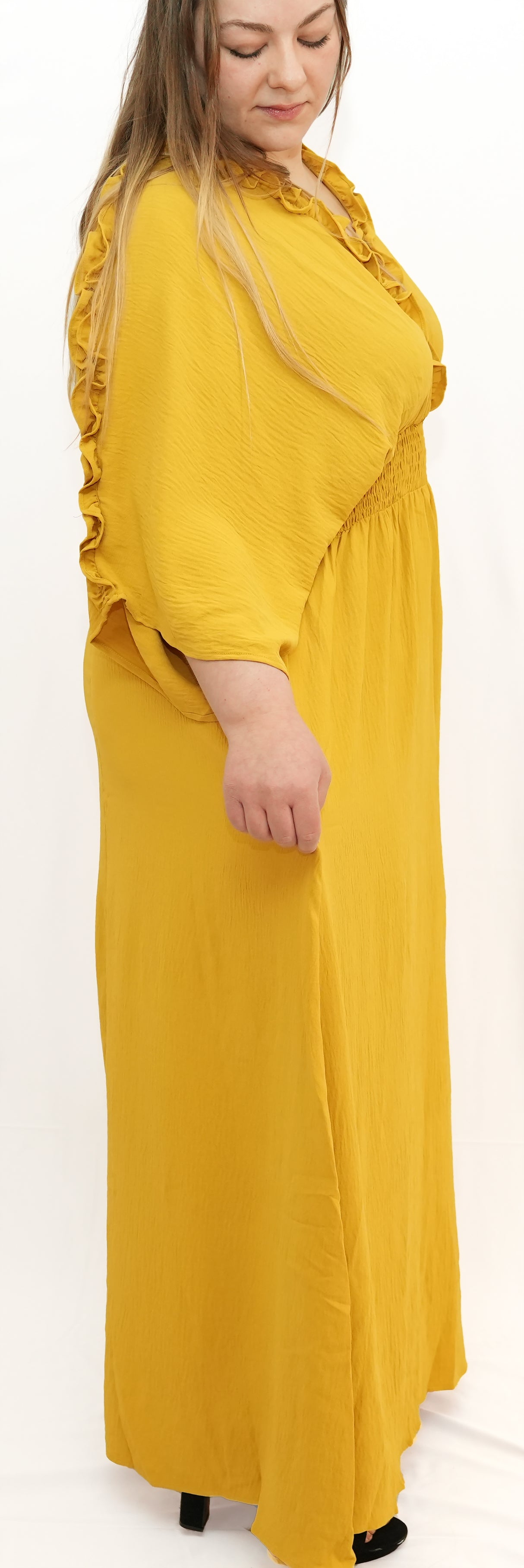 Ruffled Surplice Maxi Dress