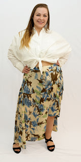 Overlap High-Low Skirts