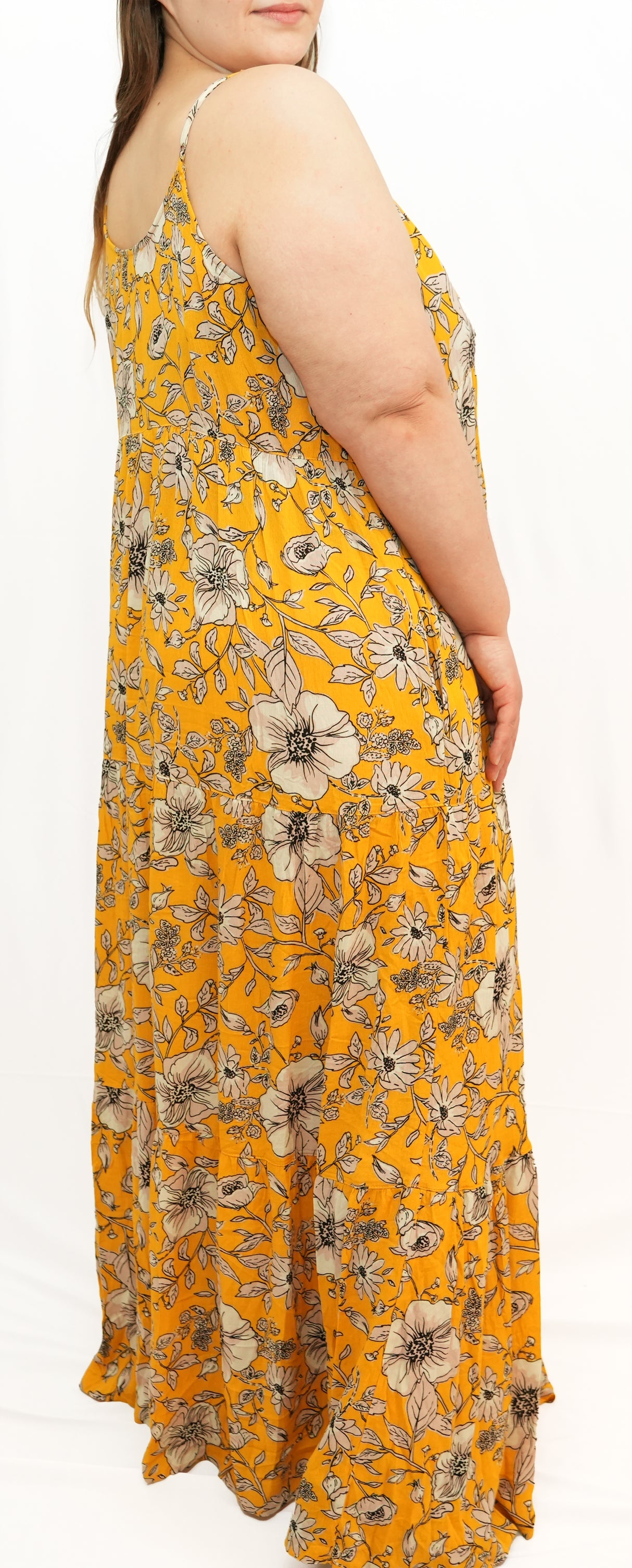 Maxi Tiered Dress with Front Ties