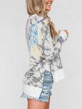 Split Hi-Lo Tie Dye Long Sleeve