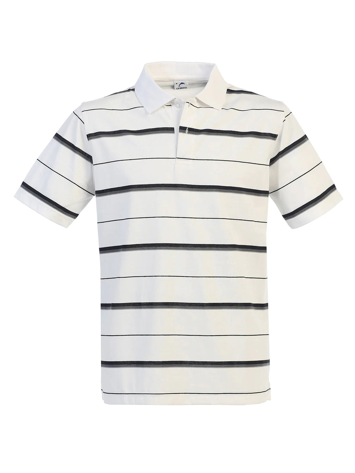 Men's Modern Fit Striped Short Sleeve Polo Shirt