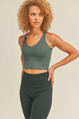 Aligned Performance Cropped Tank Top with Removable Bra Pads