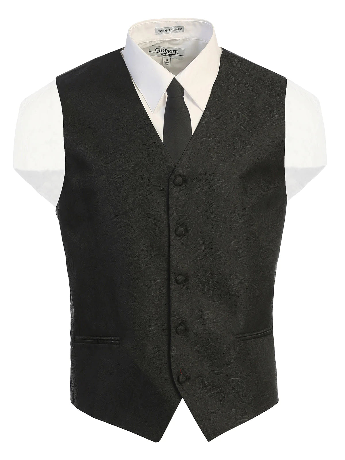 Men's 4 Piece Formal Paisley Vest Set