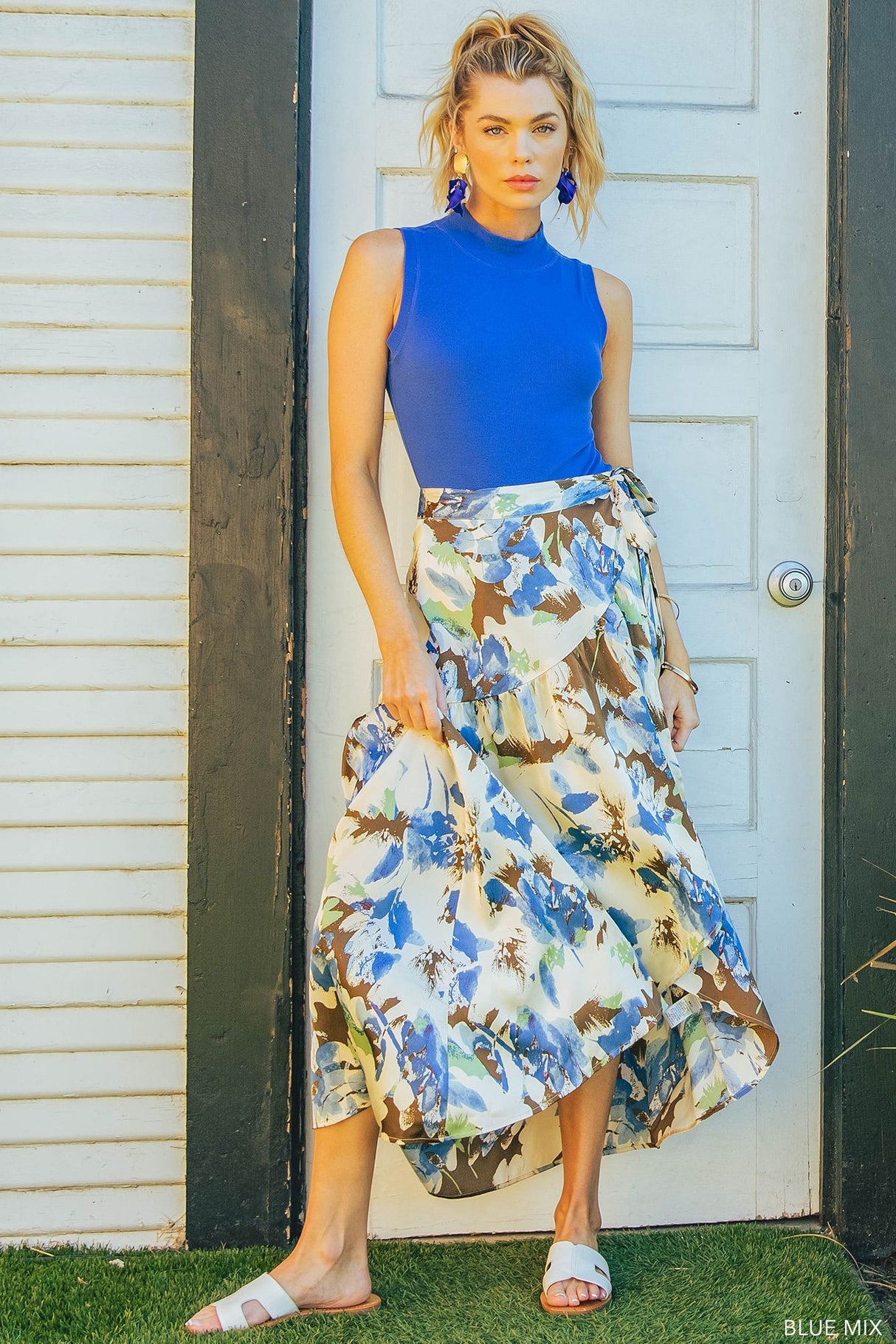 Overlap High-Low Skirts